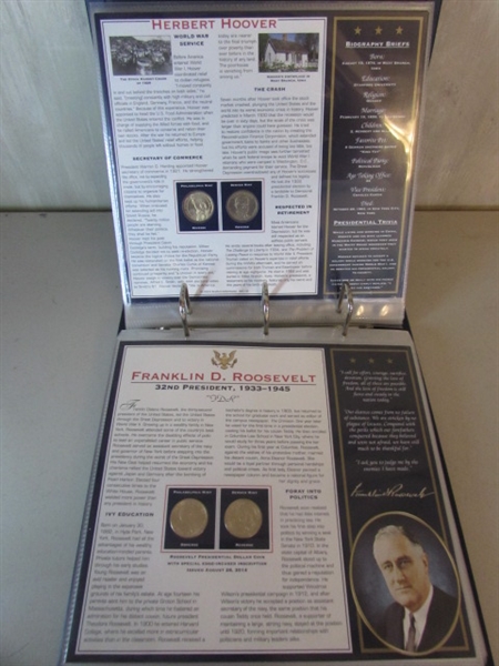 PRESIDENTIAL DOLLAR COIN COLLECTION IN BINDER 2 OF 2