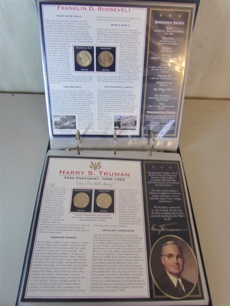 PRESIDENTIAL DOLLAR COIN COLLECTION IN BINDER 2 OF 2