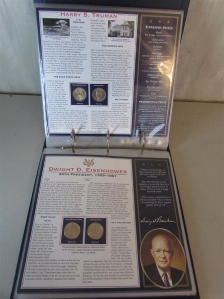 PRESIDENTIAL DOLLAR COIN COLLECTION IN BINDER 2 OF 2