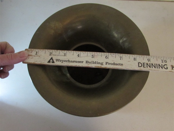 VINTAGE BRASS REDSKIN BRAND SPITTOON