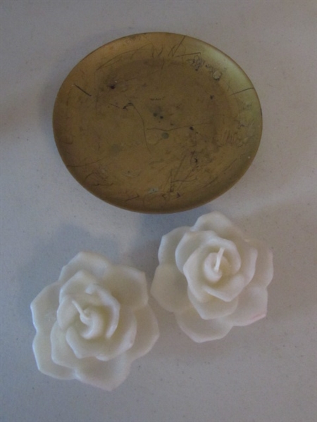 BRASS CANDLESTICK COLLECTION INCLUDING PRINCESS HOUSE CANDLE HOLDER