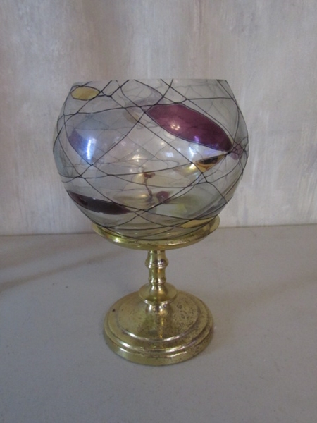 BRASS CANDLESTICK COLLECTION INCLUDING PRINCESS HOUSE CANDLE HOLDER