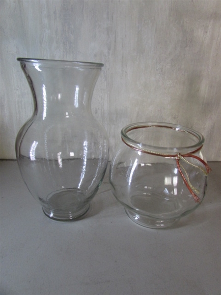 ANTIQUE HALL WATER PITCHER, TERRACOTTA WINE CROCK AND MORE