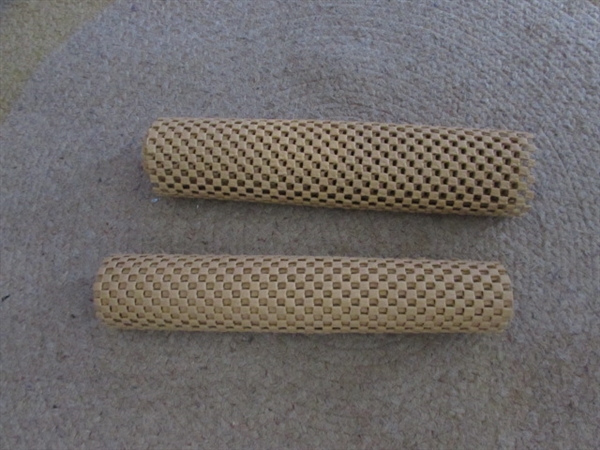 2 WOVEN OVAL RUGS