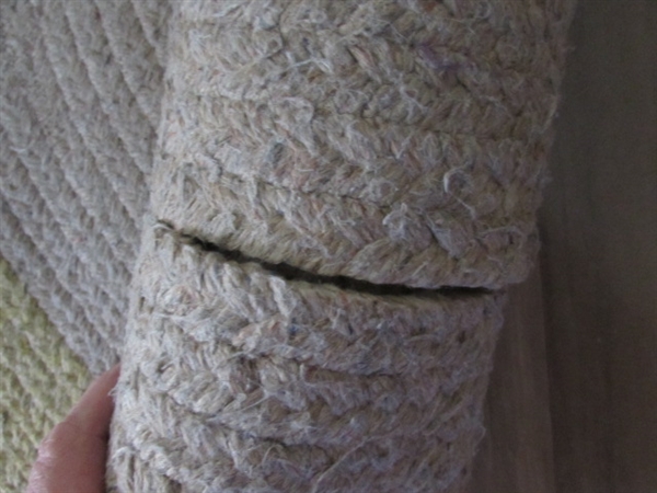 2 WOVEN OVAL RUGS