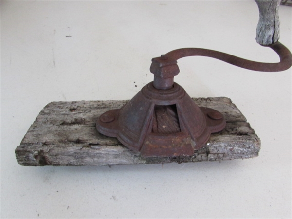 RUSTIC METAL WALL ART, COBBLER SHOE FORM & TRIVET