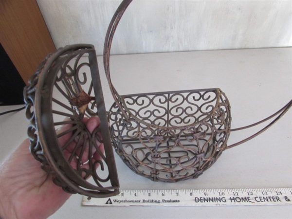 RUSTIC METAL WALL ART, COBBLER SHOE FORM & TRIVET