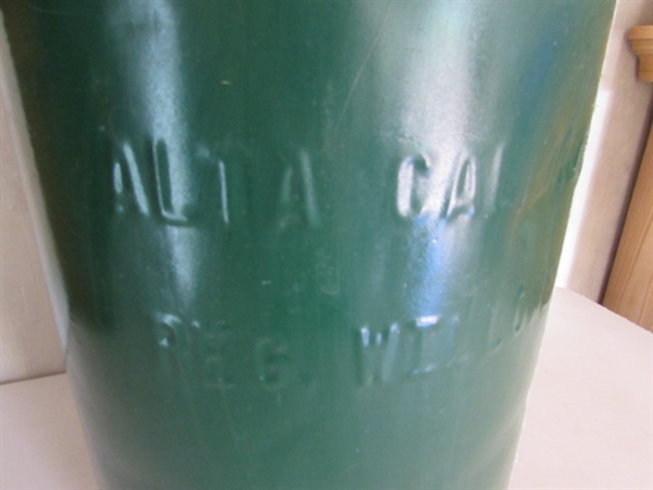 ALTA METAL GREEN MILK CAN