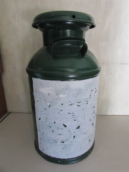 ALTA METAL GREEN MILK CAN