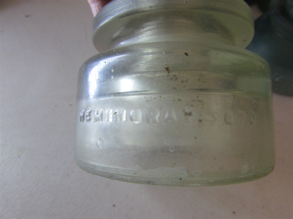 8 GLASS INSULATORS