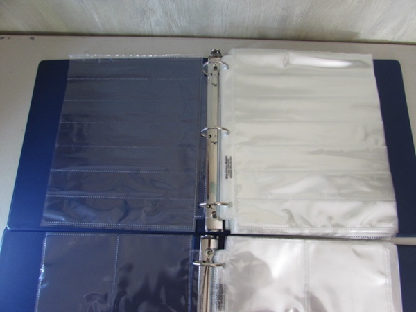 ASSORTED BINDERS, PHOTO ALBUMS, NEGATIVE SLEEVES AND CALCULATORS