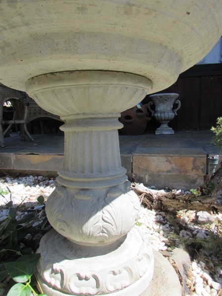 CEMENT WATER FOUNTAIN WITH MAIDEN (NO PUMP)