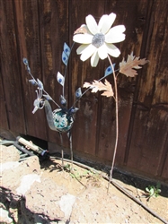 OUTDOOR METAL PEACOCK & SUNFLOWER