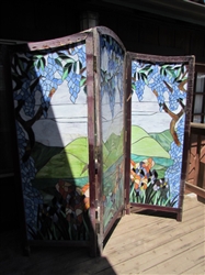 3 PANEL STAINED GLASS DIVIDER