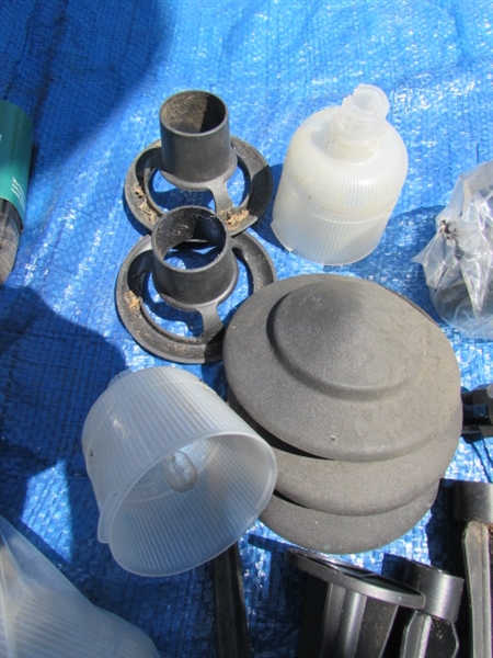 ASSORTED LANDSCAPE LIGHTS & CABLE