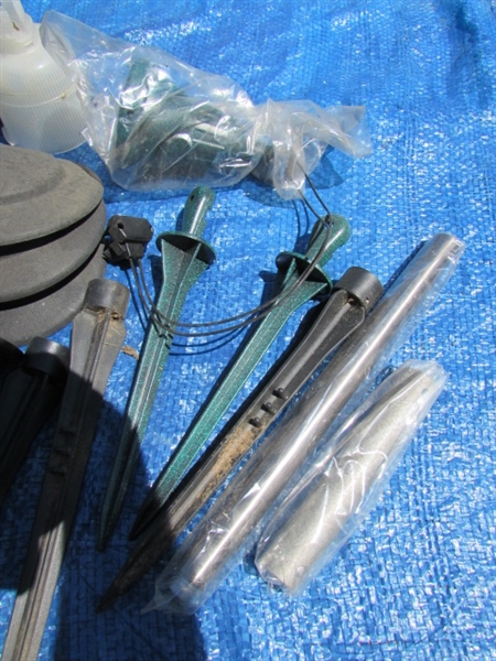 ASSORTED LANDSCAPE LIGHTS & CABLE
